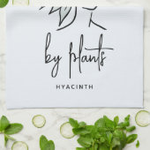 気を散らした庭師ボホブルーフローラかわいい植物 キッチンタオル (折り畳み)