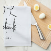 気を散らした庭師ボホブルーフローラかわいい植物 キッチンタオル (四つ折り)