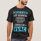 気を散らしたHVAC Tシャツ (正面)