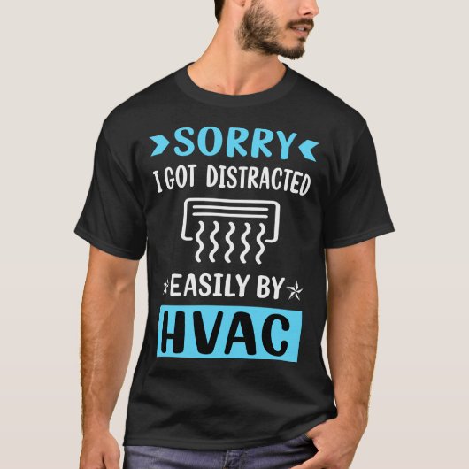 気を散らしたHVAC Tシャツ (正面)