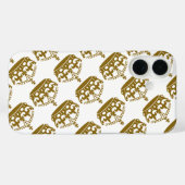 気を静かにして持ちこたえろ ゴールドクラウン on 白 Case-Mate iPhoneケース (裏面 (横))