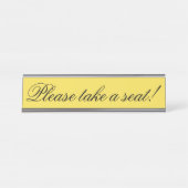 気エレガントの利いた人が座って下さい デスクネームプレート (正面)