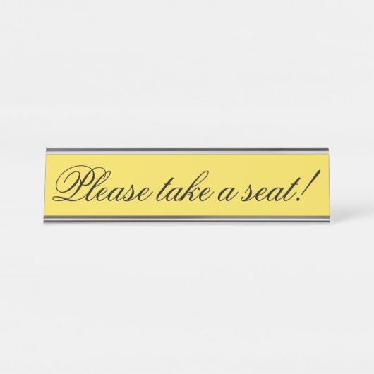 気エレガントの利いた人が座って下さい デスクネームプレート (正面)