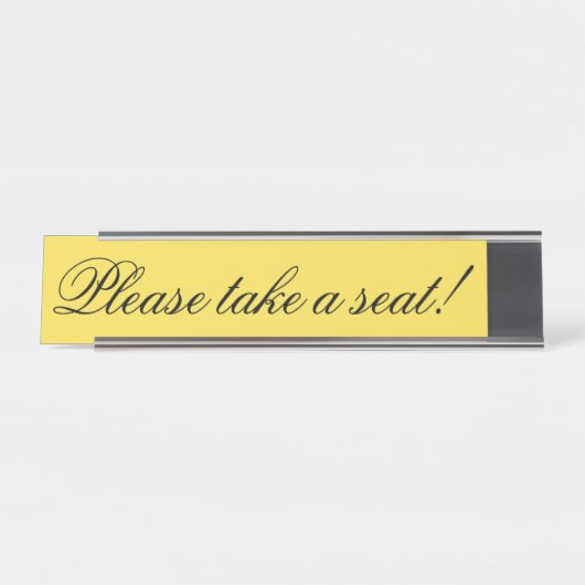 気エレガントの利いた人が座って下さい デスクネームプレート (正面)