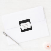 気エレガント気のない黒板 スクエアシール (封筒)