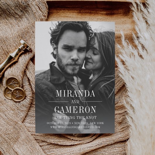 気モダン分 |写真カードを保存 セーブザデート