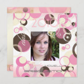 気モダン泡/旋回/ダマスク/目盛 招待状 (正面/裏面)