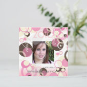 気モダン泡/旋回/ダマスク/目盛 招待状 (スタンド正面)