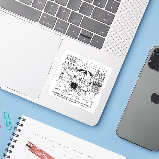 気候おもしろい変動の休日の漫画。 シール (ノートパソコンとiPhone)