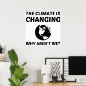 気候が変化している ポスター (ホームオフィス)