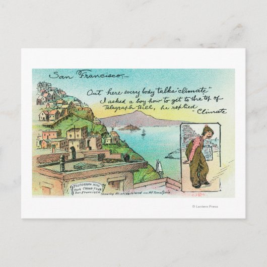 気候に関する漫画のシーン ポストカード (正面)