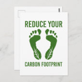 気候の変化減らカーボンフットプリントのプレゼント ポストカード (正面/裏面)