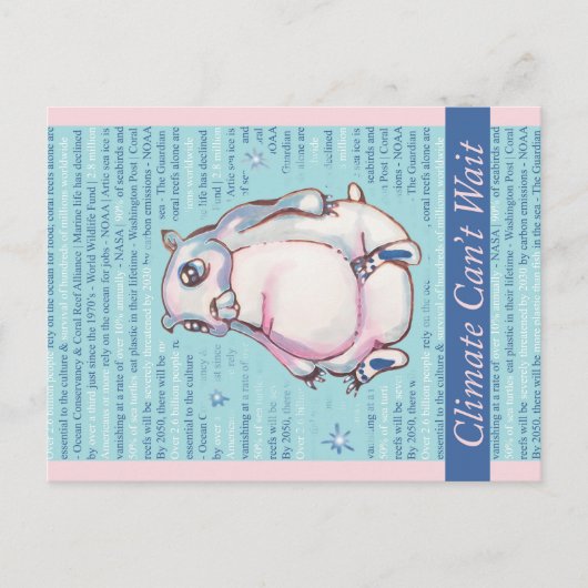 気候はホッキョクグマを待ち遠しい ポストカード (正面)