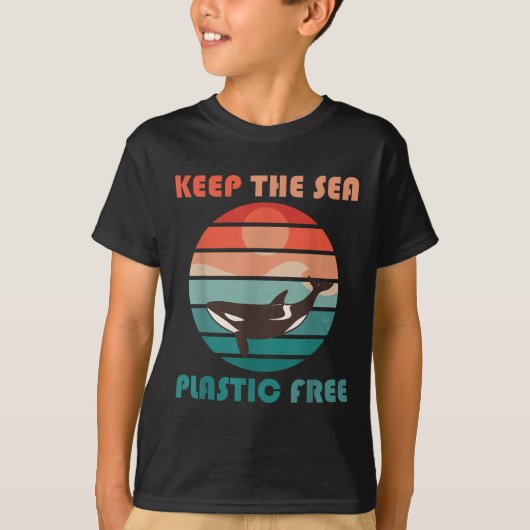 気候保護クジラ環境保護 Tシャツ (正面)
