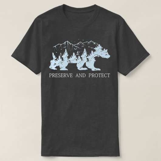 気候保護北極熊の環境自然P Tシャツ (デザイン正面)