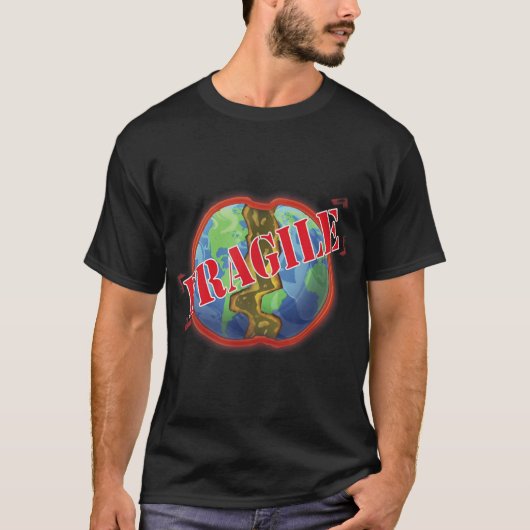 気候保護、脆弱な地球の保護区と保全 Tシャツ (正面)