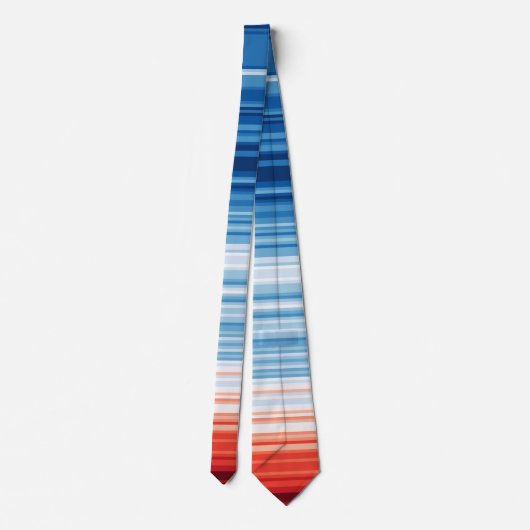 気候危機の温暖化のストライプクラワトクリマクリ ネクタイ (裏面)