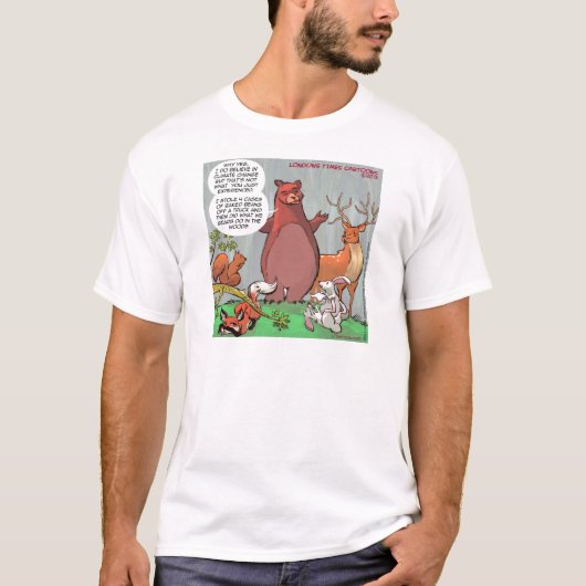 気候変動おもしろ動物たち Tシャツ (正面)