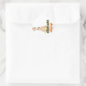 気候変動が二つ ラウンドシール (バッグ)