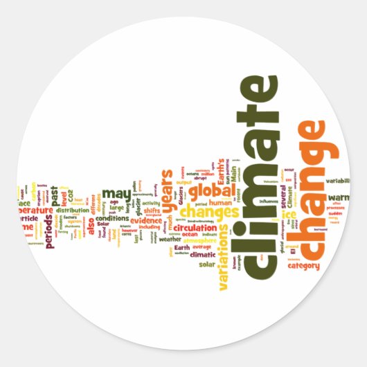 気候変動が二つ ラウンドシール (正面)