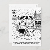 気候変動が休日に影響 ポストカード (正面/裏面)