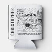 気候変動が休日に影響 缶クーラー (裏面)