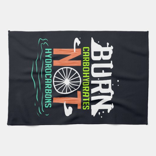 気候変動が炭水化物ではなく炭化水素を燃焼 キッチンタオル (横)