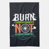 気候変動が炭水化物ではなく炭化水素を燃焼 キッチンタオル (縦)
