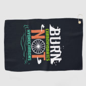 気候変動が炭水化物ではなく炭化水素を燃焼 ゴルフタオル (横)