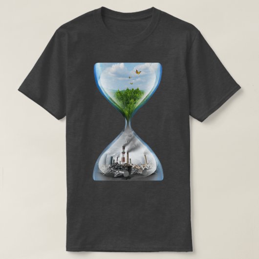気候変動と環境地球温暖化 Tシャツ (デザイン正面)