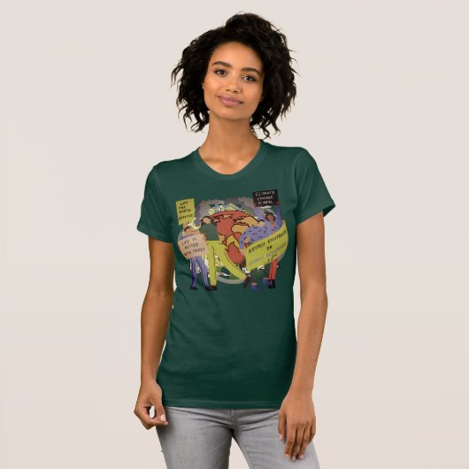 気候変動に対する抗議 Tシャツ (正面フル)