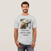 気候変動に対する極性クマ Tシャツ (正面フル)