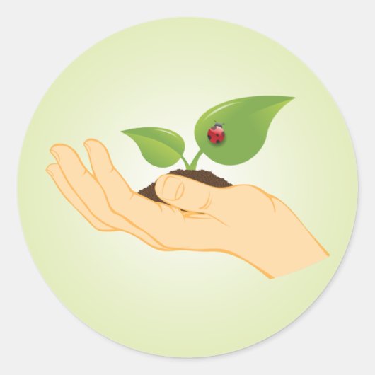 気候変動に対すストップる生活 ラウンドシール (正面)