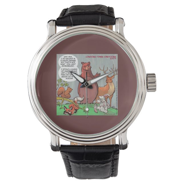 気候変動に関する野生生物の見解 腕時計 (正面)