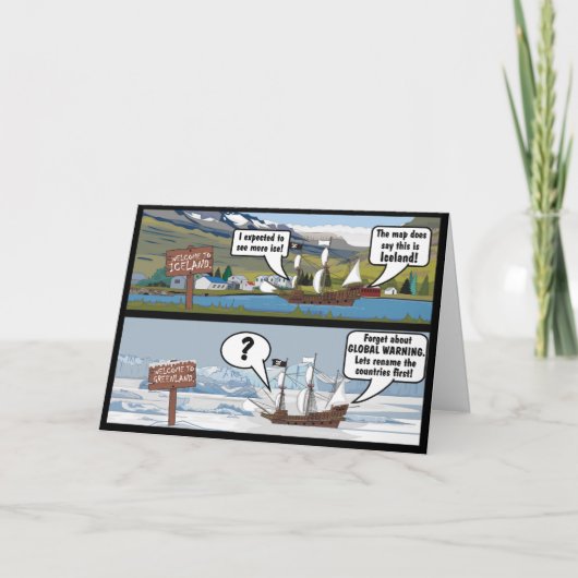 気候変動のジョーク カード (正面)