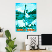 気候変動の地球温暖化 ポスター (ホームオフィス)