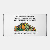 気候変動の影響を覚悟するベジタリアン デスクマット (正面)