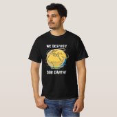 気候変動の未来CO2惑星地球ギフトアイディア Tシャツ (正面フル)
