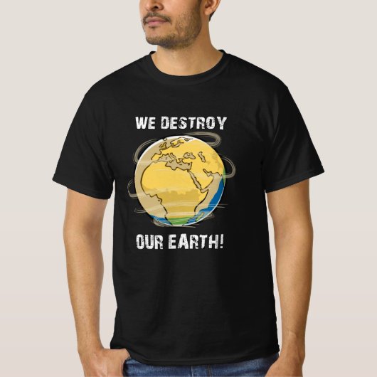 気候変動の未来CO2惑星地球ギフトアイディア Tシャツ (正面)