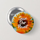 気候変動の認識度ボタン 缶バッジ (正面&裏面)