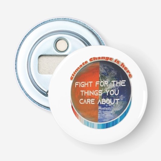 気候変動はこちら 栓抜き (正面)