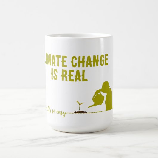 気候変動はコーヒ実在ーマグだ コーヒーマグカップ (中央)