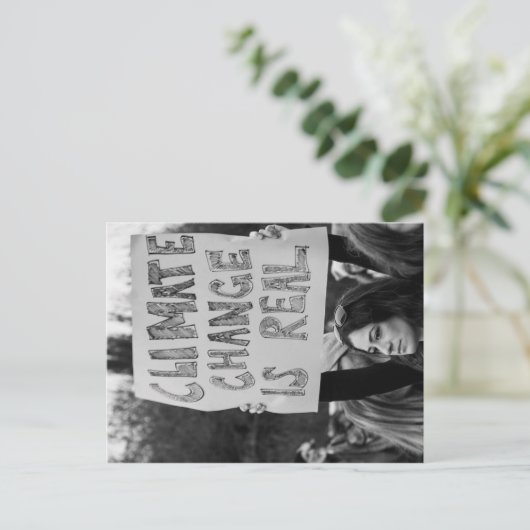 気候変動はハガキ実在ー ポストカード (スタンド正面)