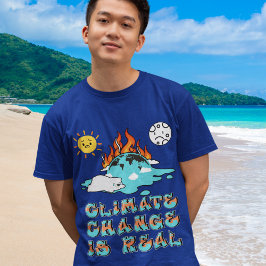 気候変動は実在地球火温暖化である Tシャツ