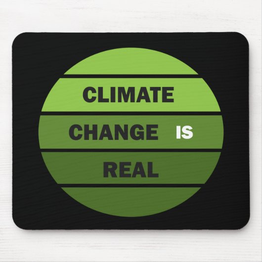 気候変動は実在 マウスパッド (正面)