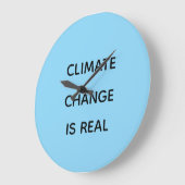 気候変動は現実 ラージ壁時計 (傾斜)