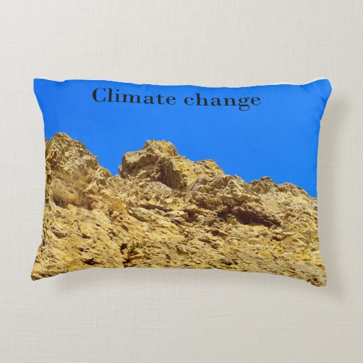 気候変動は環境を守る アクセントクッション (裏面)