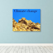 気候変動は環境を守る キャンバスプリント (インサイチュ (ウッドフロア))