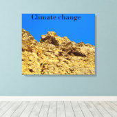 気候変動は環境を守る キャンバスプリント (インサイチュ (ウッドフロア))
