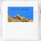 気候変動は環境を守る 長方形シール (バッグ)